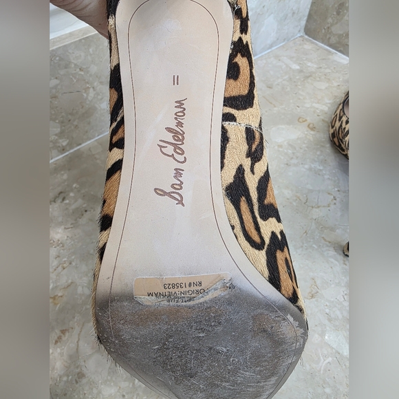 Sam Edelman Women's Size 11 Calf Hair Leopard Print Pump. - Picture 6 of 8